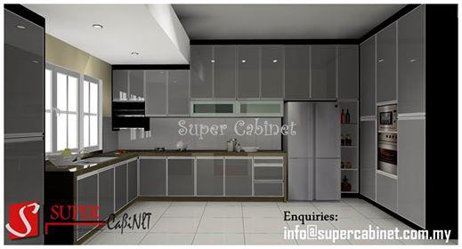 3d Drawing - 3g Glass Kitchen Cabinet