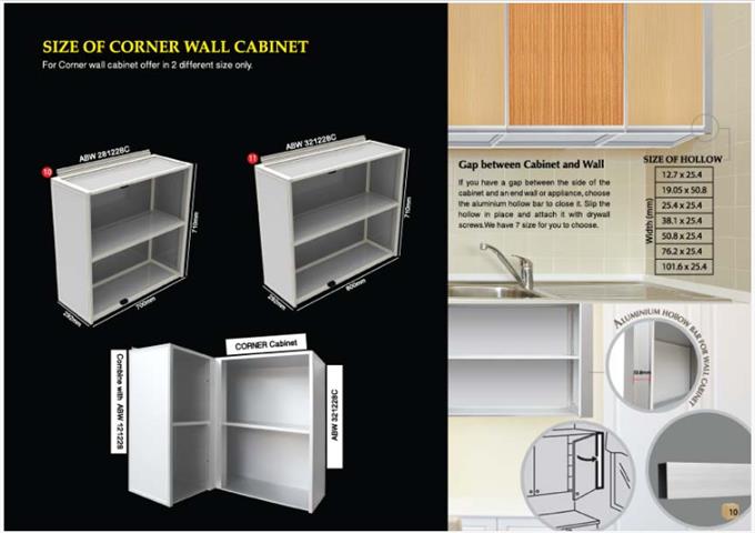 Corner Wall Cabinet - Aluminium Cabinet Catalogue