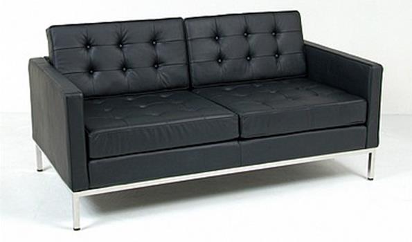 Leather Tufted Sofa - The Celebrated Designer Florence Knoll