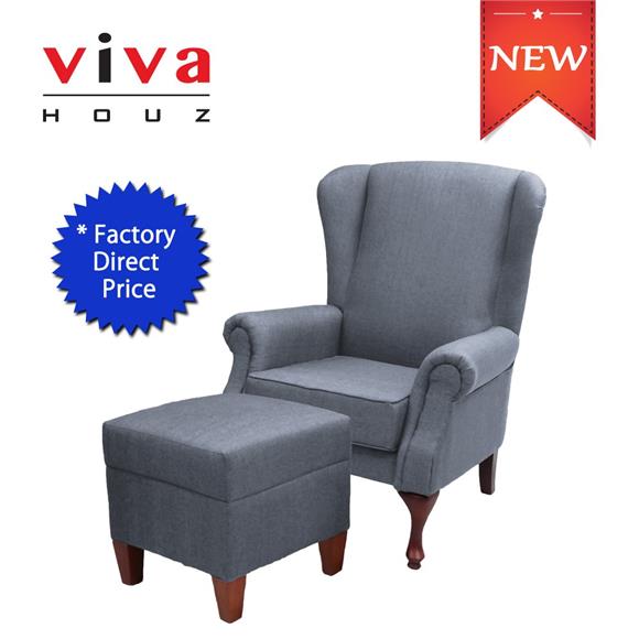 Chair With Stool - Single Seat Sofa