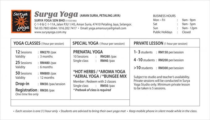 Surya Yoga Selangor Kl - Yoga Classes