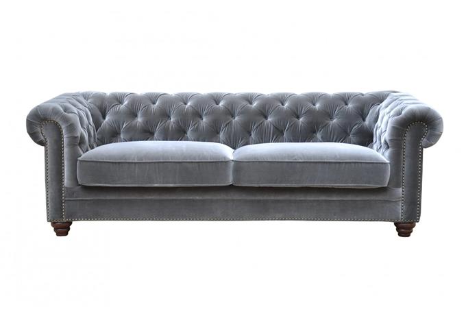 With Elegant Grey - Chesterfield Sofa