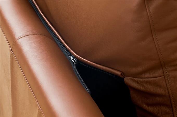 Plush Back - Adams L-shape Sectional Sofa Leather