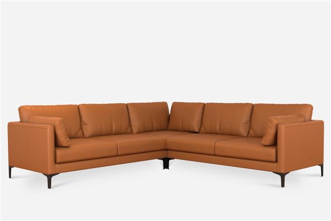 Adams L-shape Sectional Sofa Leather