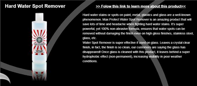 Gloss Finishes - Hard Water Spot Remover