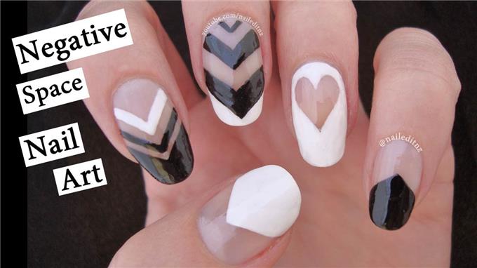 Might The - Negative Space Nail Art