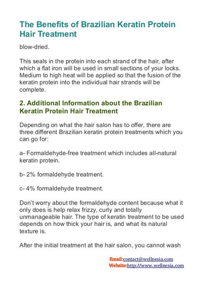 Information The - Brazilian Keratin Protein Hair Treatment