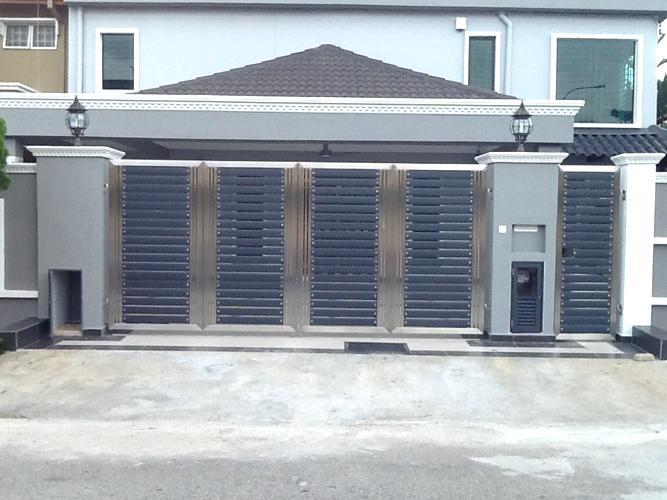 Stainless Steel Main Gates - Modern Stainless Steel Entrance Gate