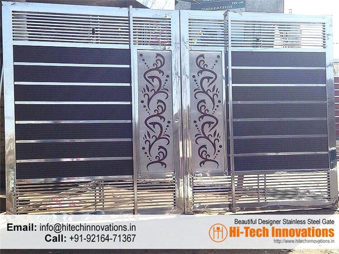 Entrance Gate Design - Modern Stainless Steel Entrance Gate