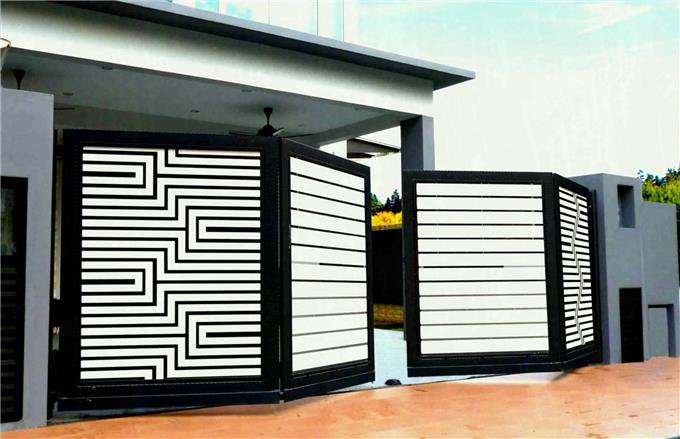 Gate Designs Homes - Stainless Steel Main Gate