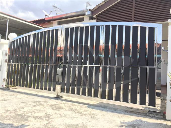 Stainless Steel Gate With Wood - Stainless Steel Main Gate