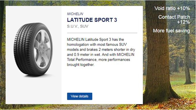 Michelin Total Performance - Michelin Latitude Sport