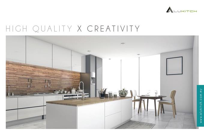 Modern Design Unique Kitchen Look - Alukitch Fully Aluminium Kitchen Cabinet