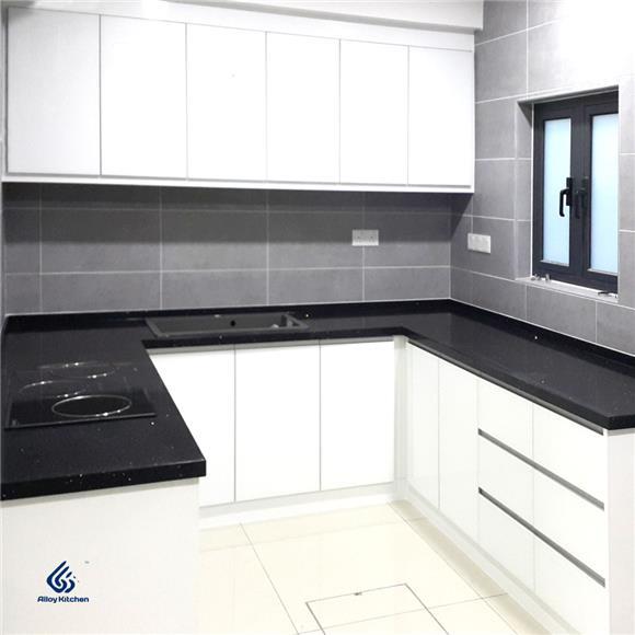 Apply Aluminium Cabinet - Glass Door Allow Kitchen Space