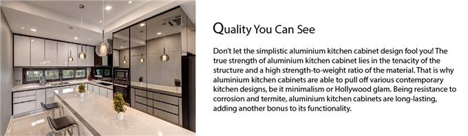 Don't Let The - Simplistic Aluminium Kitchen Cabinet Design
