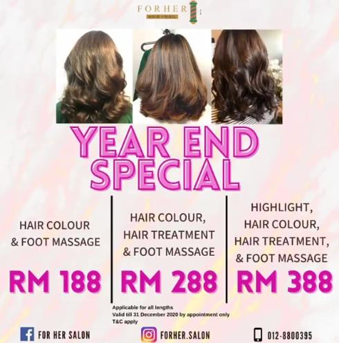 For Her Salon Hair Salon Taman Tun Dr Ismail Kl - New Hair