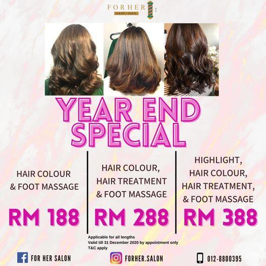 For Her Salon Hair Salon Taman Tun Dr Ismail Kl - Hair Colouring