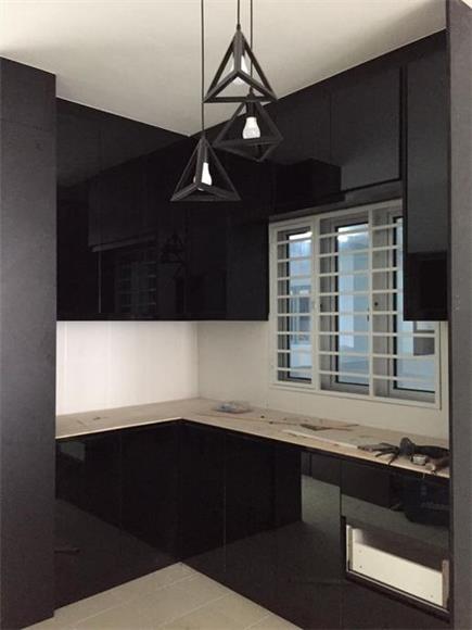 Glass Black - Kitchen Cabinet Installation