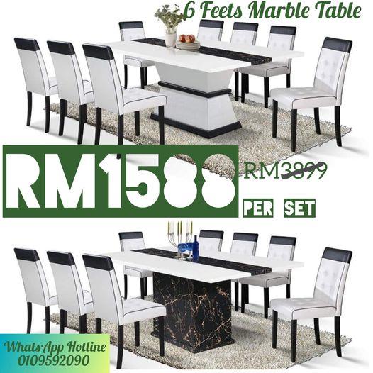 Clearance - Marble Dining Set
