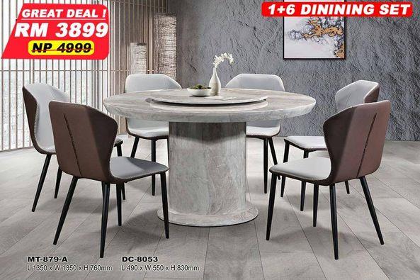 Luzano Furniture Dining Table Cheras Pj Selangor Kl - Marble Dining Table Set