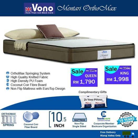 Free Delivery Klang Valley - Complimentary Gifts 2x Vono Pillows