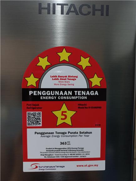 Toshiba Refrigerator - Energy Consumption