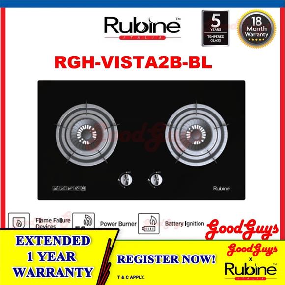 Rubine Kitchen Hob Selangor - Furnishing Black Tempered Glass