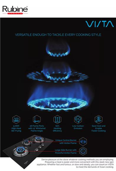 Cooking Style - Burners Built-in Glass Gas Hob