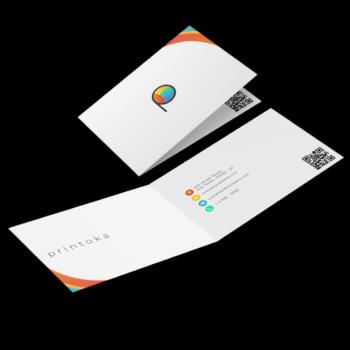 Folded Business Cards - Custom Die Cut Business Card