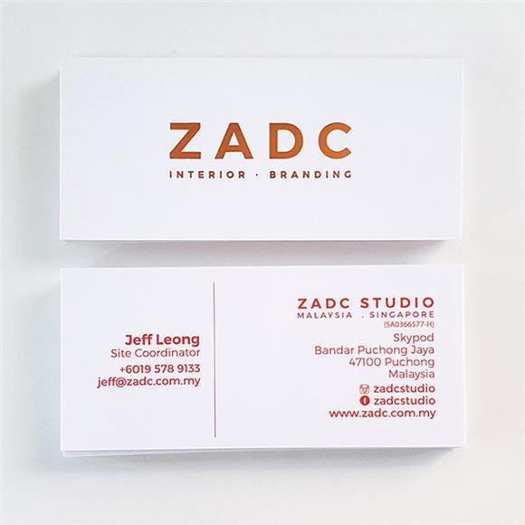 Bronze Hot Stamping - Bronze Hot Stamping Business Cards