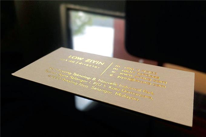 Business Card - Gold Hot Stamping Business Card