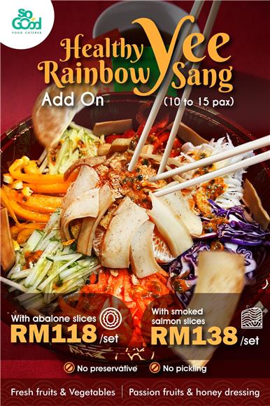 With Smoked Salmon - Healthy Rainbow Yee Sang