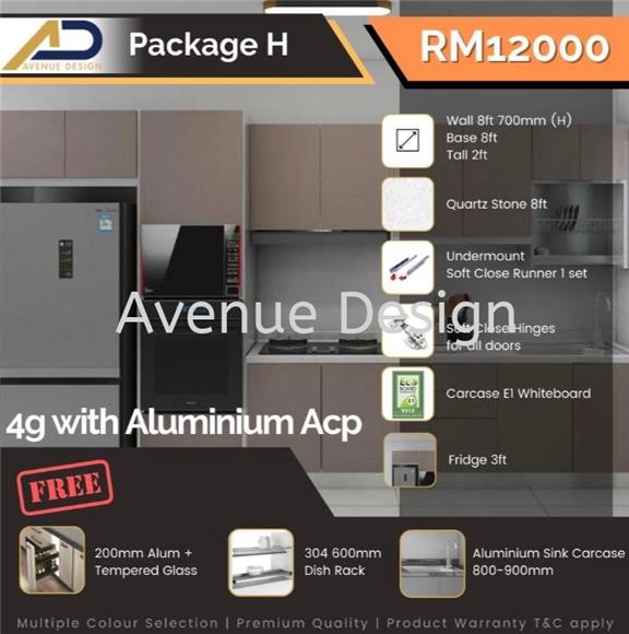 Colour Selection - Aluminium Kitchen Cabinet Package Price