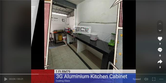 Coating - Aluminium Kitchen Cabinet Malaysia Price